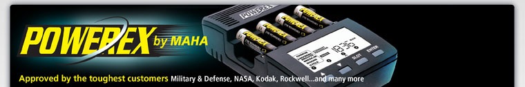 Powerex Rechargeable Batteries & Maha Battery Chargers